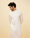 alt message - Manyavar Men Soft Cream Classic Bandhgala Kurta Set image number 0